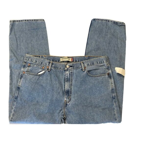 Levi's Other - Levi's 505 Blue Denim Straight Fit Zipper 5-Pockets Jeans Size W40 L30